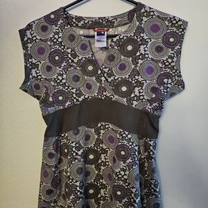 The North Face Floral Patterned Top - Green and Purple